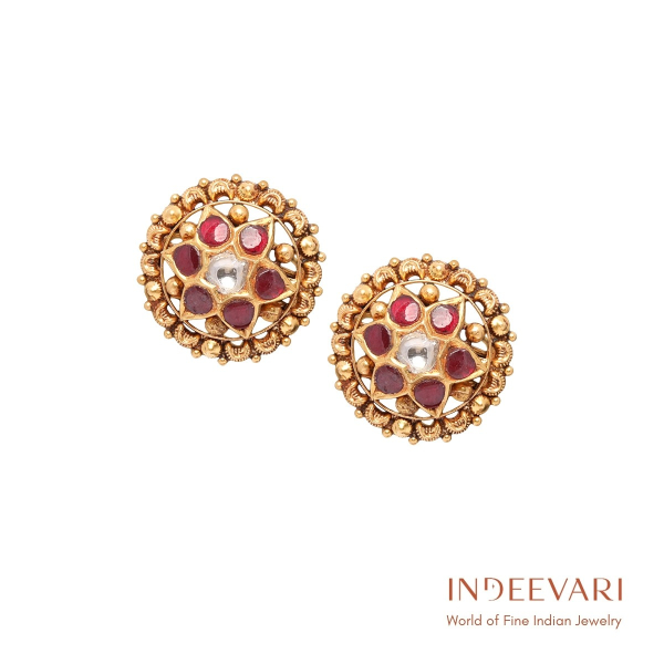 Aarini Ruby Heritage Studs