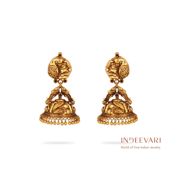 Anaya Antique Ruby Jhumka