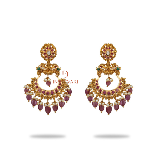 Niharika Ruby and Emerald Earrings