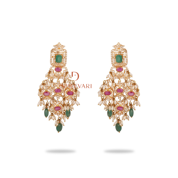 Misha Pachiwork Guttapusalu Earrings 