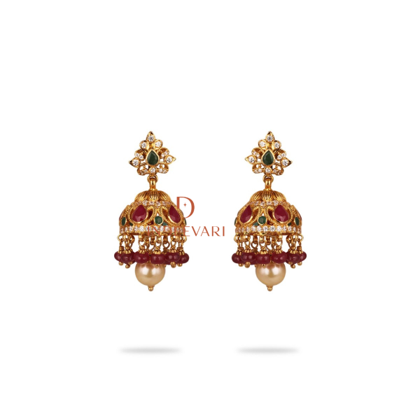 Ojasvi Pachiwork Jhumki Earrings 