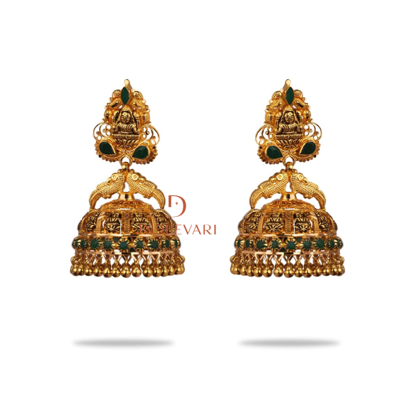 Tarini Pachiwork Jhumki Earrings 