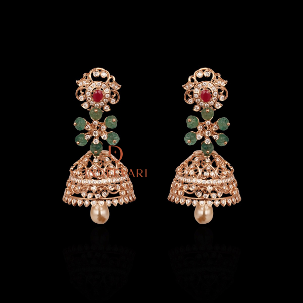 Sachita Diamond Jhumki Earrings 