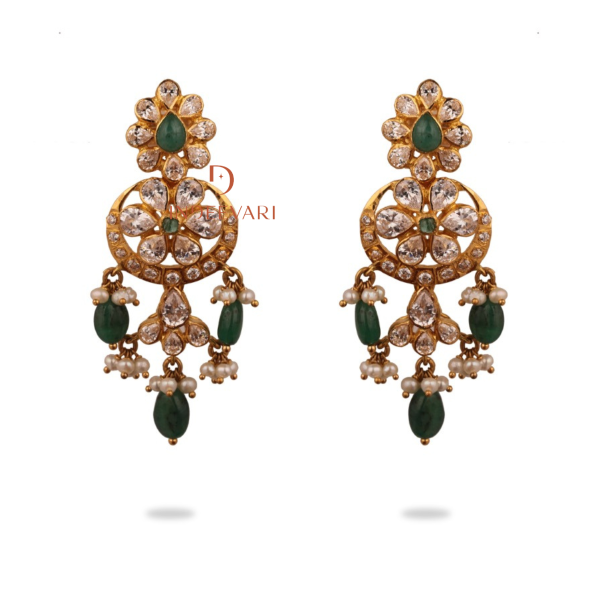 Mayra Pachiwork Chandbali Earrings 