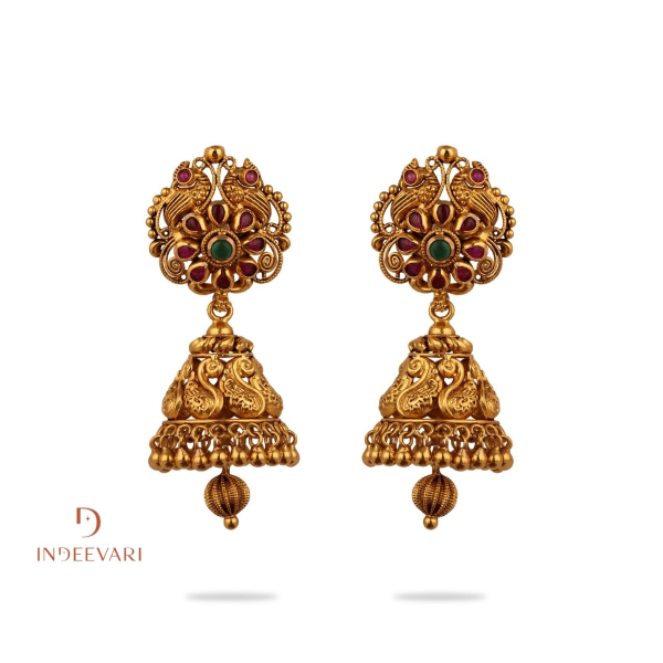 Rishita Antique Jhumki Earrings 