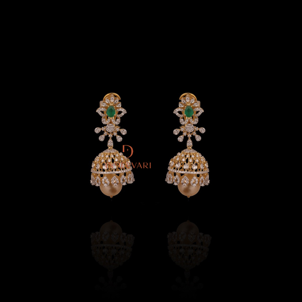 Diya Diamond Jhumki Earrings 