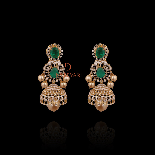Leisha Diamond Jhumkis