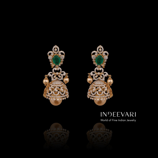 Myra Diamond Jhumki Earrings 