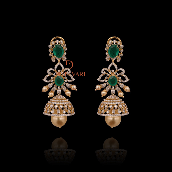 Kriti Diamond Jhumki Earrings 