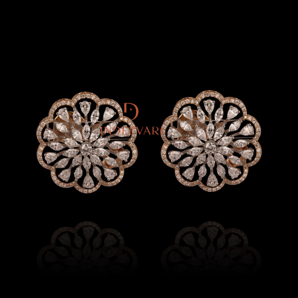 Diane Diamond Stud Earrings 