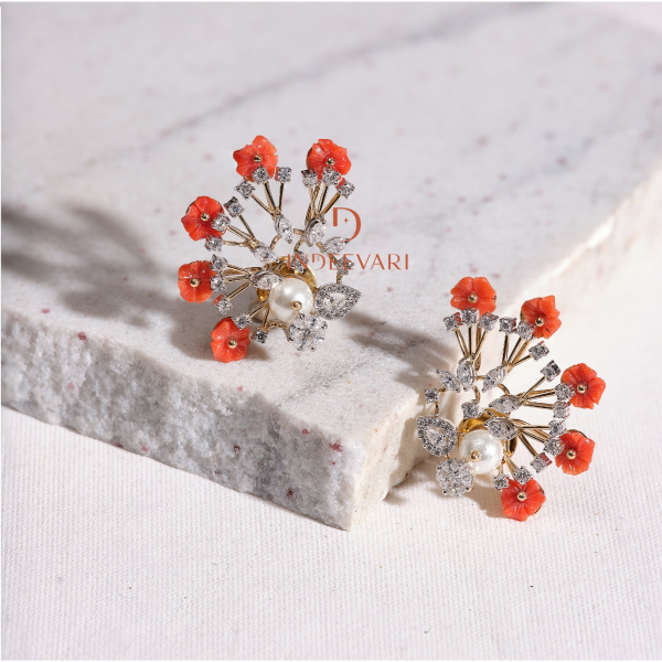 Luminous Pearl and Diamond Earrings
