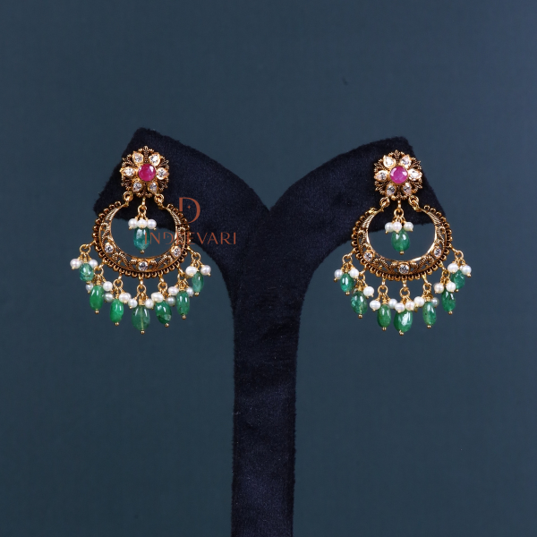 Pachi Floral Chandbali Earrings