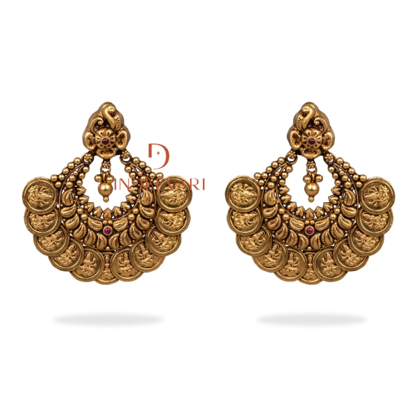 Traditional Antique Kasu mala Earrings 