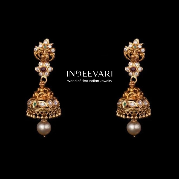 Bhumi CZ Pachi Jhumkis