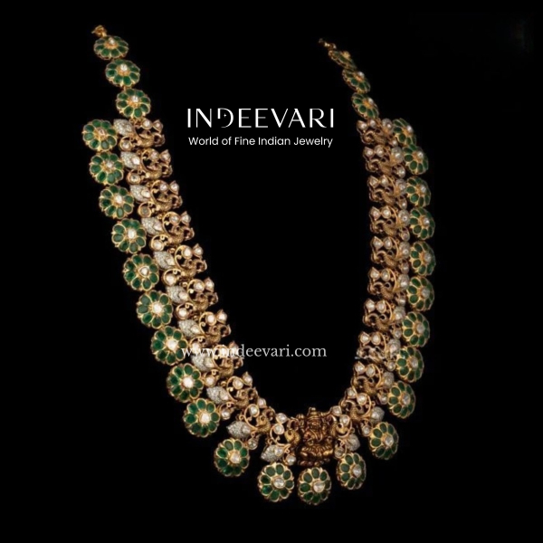 Polki Bottumala With Emeralds