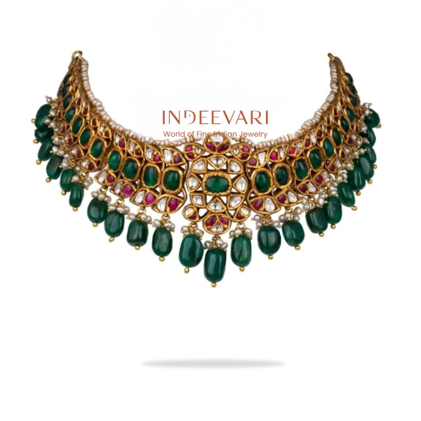 Traditional Mughal Emerald Choker