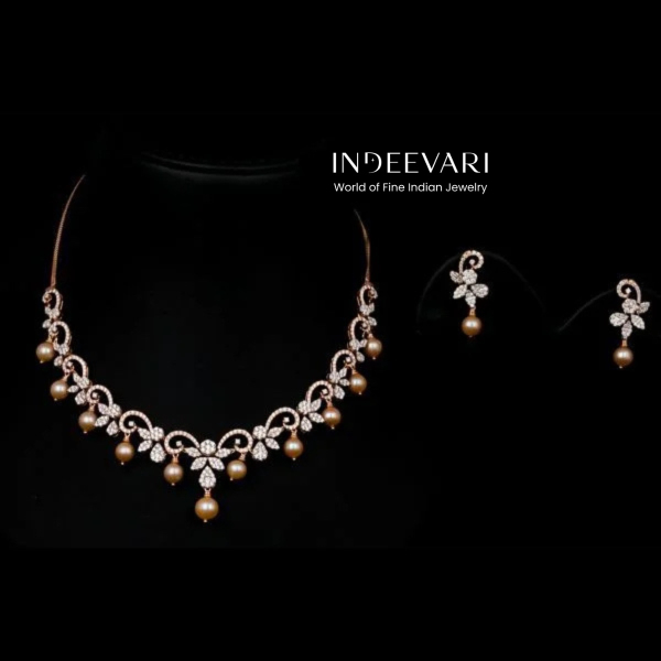Pearls n Petals Diamond Neckpiece Set