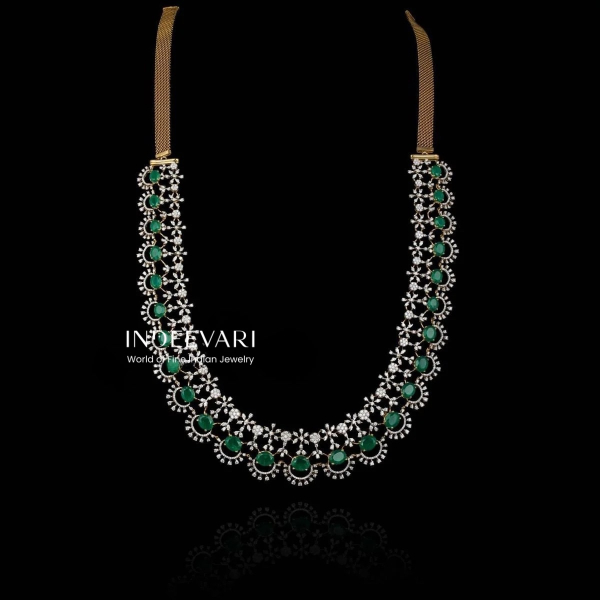 Tejshree Diamond Semi-Long Necklace