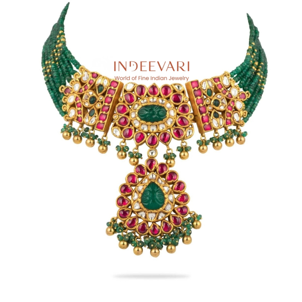 Mahima Ruby And Emerald Necklace