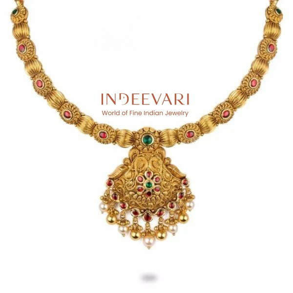 Antique Kundan With Gold and Pearl Drops