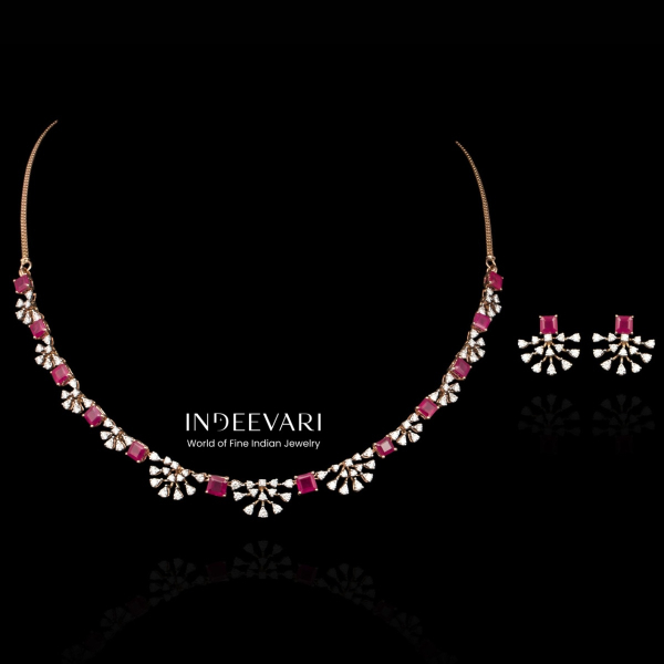 Diya Diamond Necklace Set