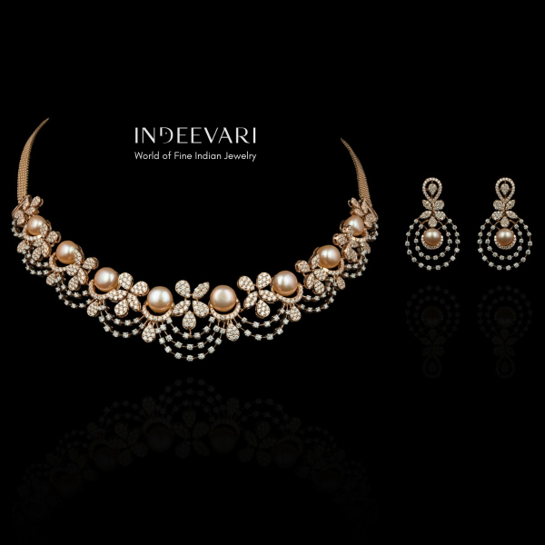 Freya Pearl & Diamond Necklace Set