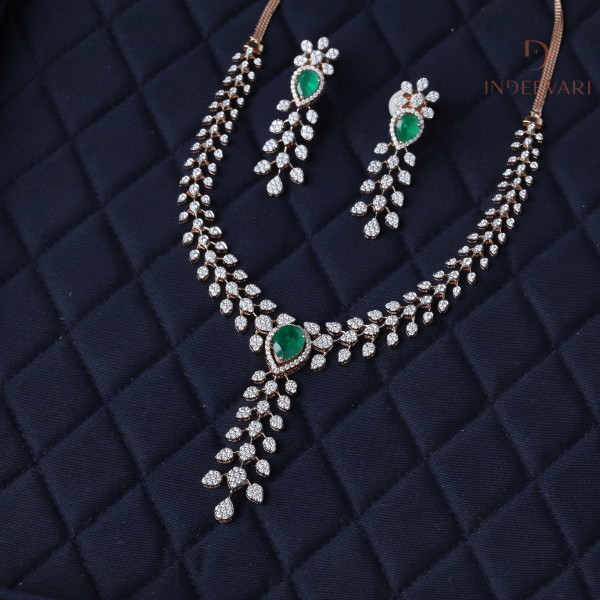 Tritha Diamond Necklace Set