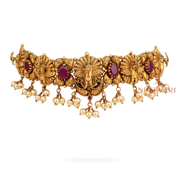 Mayuri Ruby And Pearl Choker