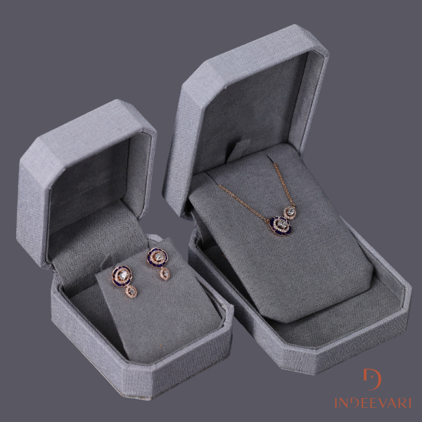 Sparkling Chain and Earrings Set