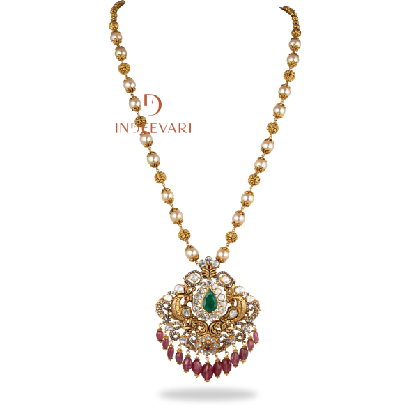 Mayuki Diamond Pachi Pendant n Pearl Chain