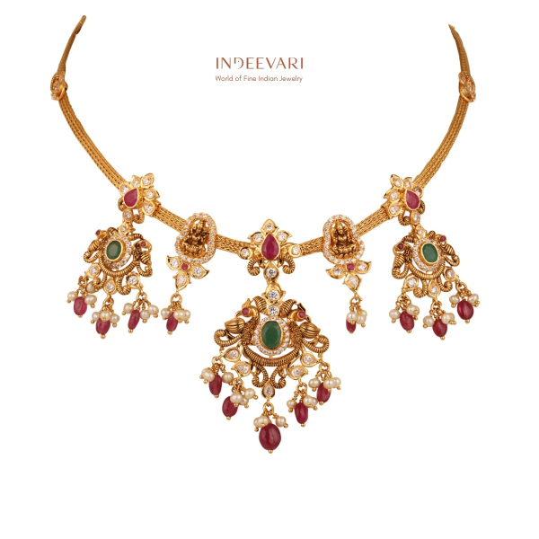 Diya Pachiwork choker Necklace