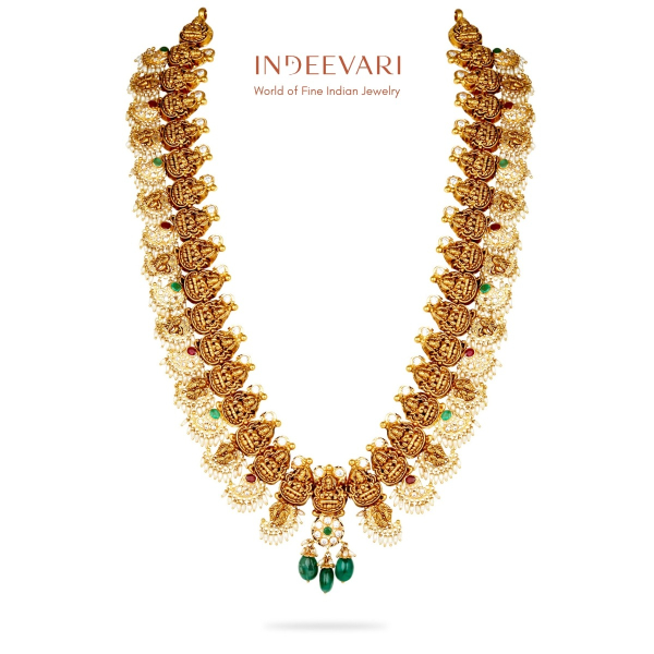 Devya Traditional Rubies and Emerald Necklace 