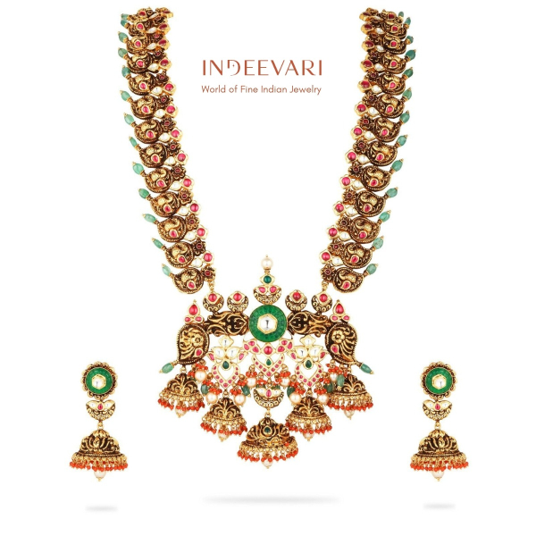 Shubha Antique Haram Necklace Set