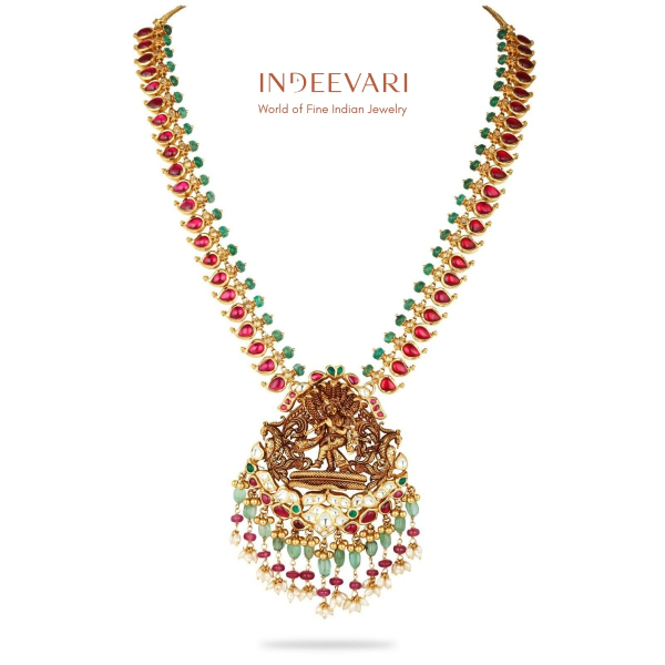 Avani Rubies and Emeralds Traditional Necklace 
