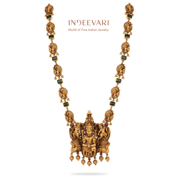 Kashi Emerald Antique Haram Necklace 