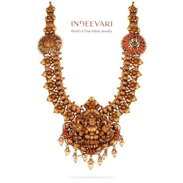 Urja Ruby & Coral Nakashi Haram Necklace