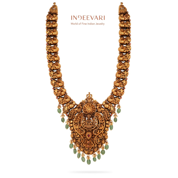 Navya Nakashi Haram Ruby & Emerald Necklace 