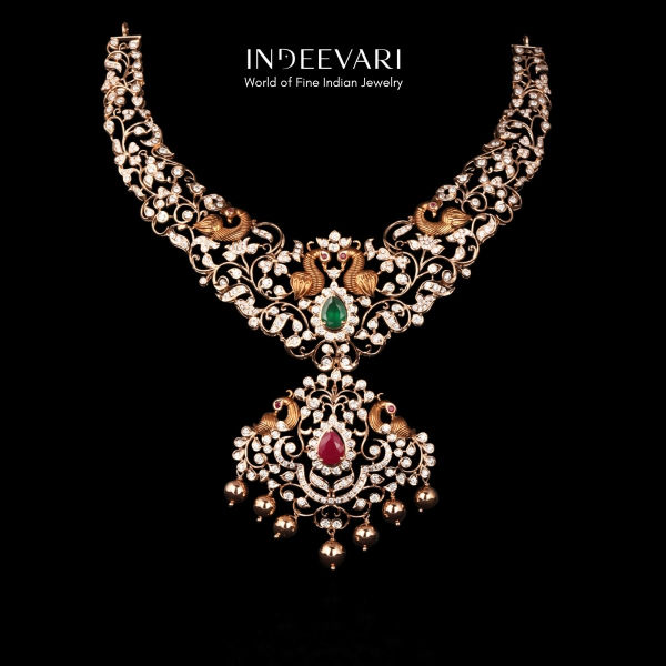 Panchali Rose Gold Diamond Necklace