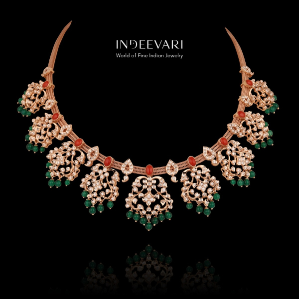 Prisha Diamond Rosegold Necklace