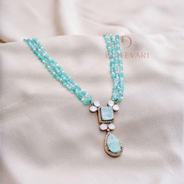 Victorian Diamond Emerald Necklace