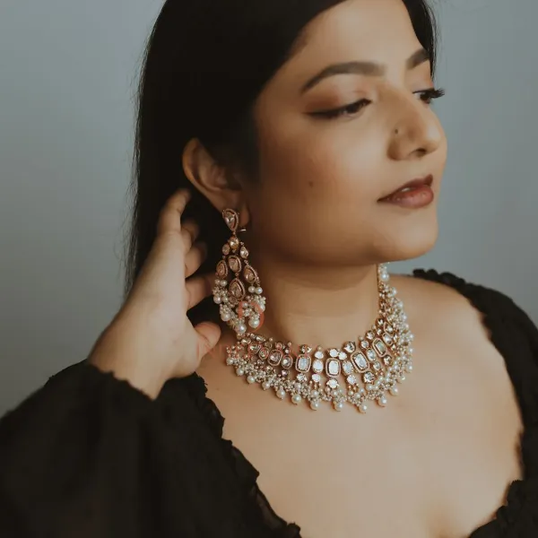 Frida Polki Choker & Earrings