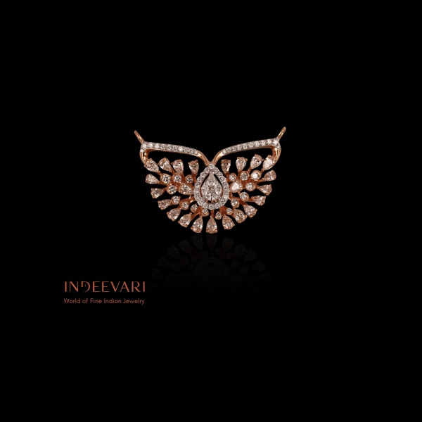 Meraki Rose Gold diamond pendant