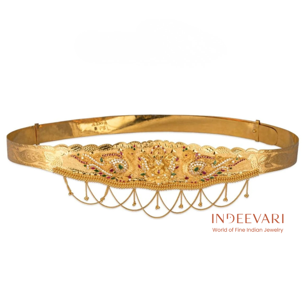 Lite Wt Lakshmi with peacock belt