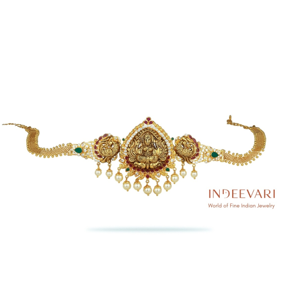 Aatreya Antique Ruby & Emerald Kids Vaddanam