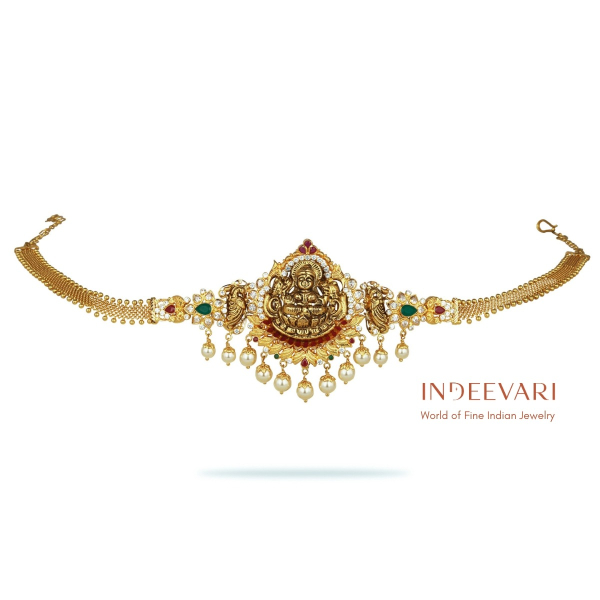 Devarya Antique Ruby & Emerald Kids Vaddanam