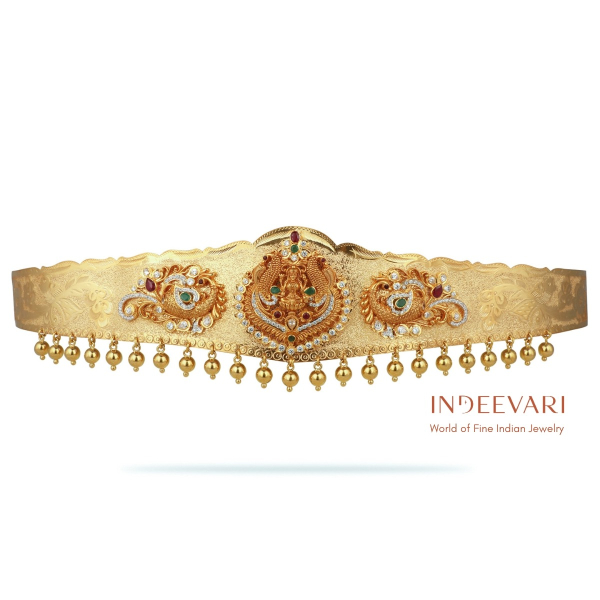 Ovya Traditional Emerald & Ruby Vaddanam