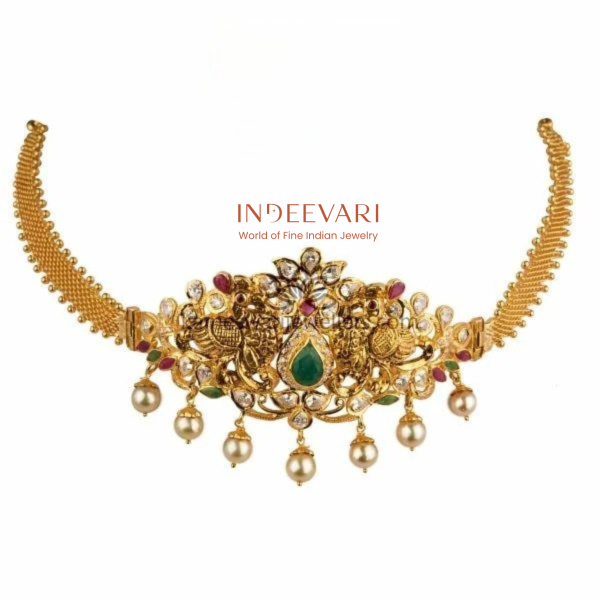 Stunning Polki Bajubandh Cum Choker 