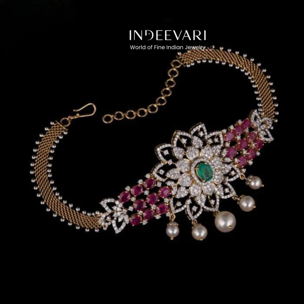 Ruby Romance Diamond Bhajubandh Choker