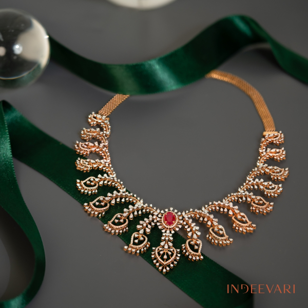 Regal Ruby Diamond Necklace