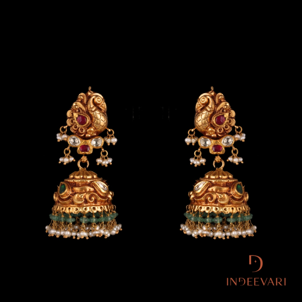 Mayurika Intricate Nakshi Jhumkis